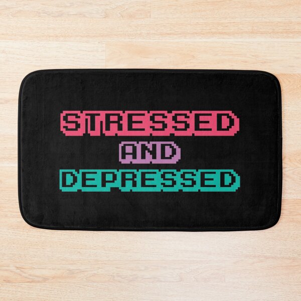 Item preview, Stressed and Depressed, Pixel designed and sold by stickmeok.