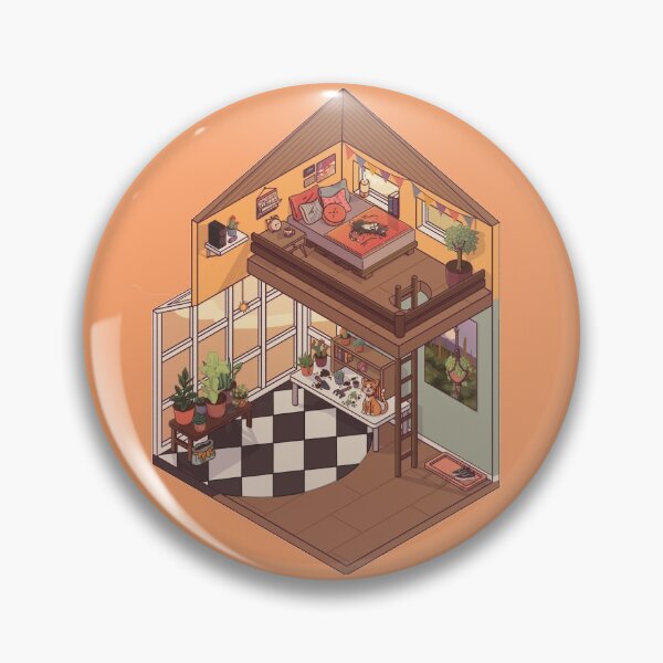 Item preview, Cute Isometric Apartment with Many Plants designed and sold by Cool Cat With Hat  Art.