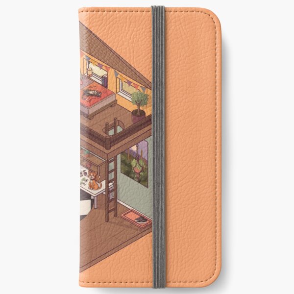 Cute Isometric Apartment with Many Plants iPhone Wallet