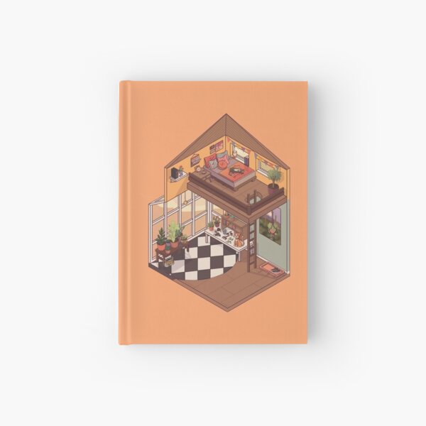 Cute Isometric Apartment with Many Plants Hardcover Journal
