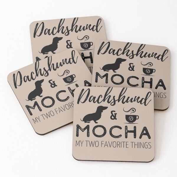 Item preview, Dachshund & Mocha Print designed and sold by TheDachshund.