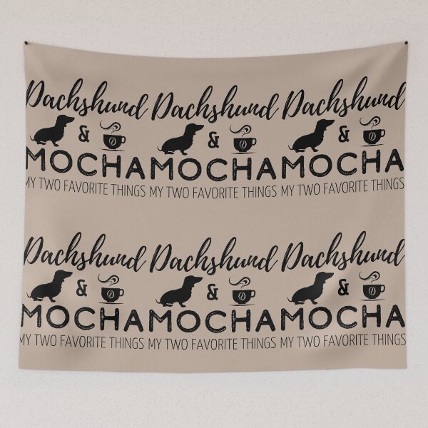 Item preview, Dachshund & Mocha Print designed and sold by TheDachshund.