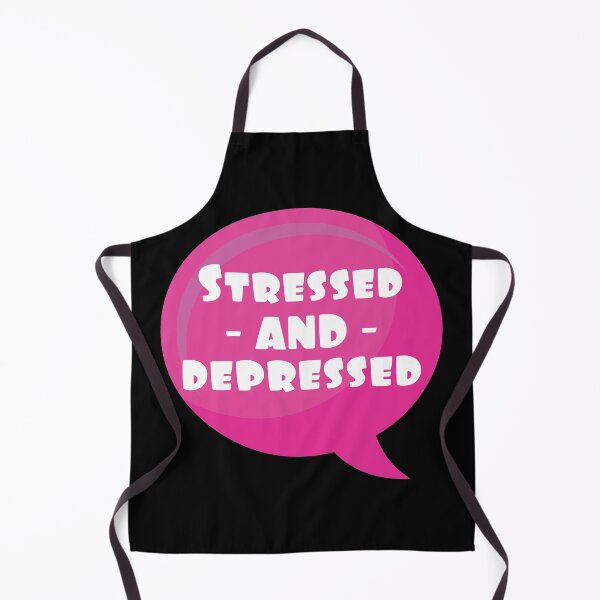 Item preview, Stressed and Depressed, Pink Bubble speech designed and sold by stickmeok.