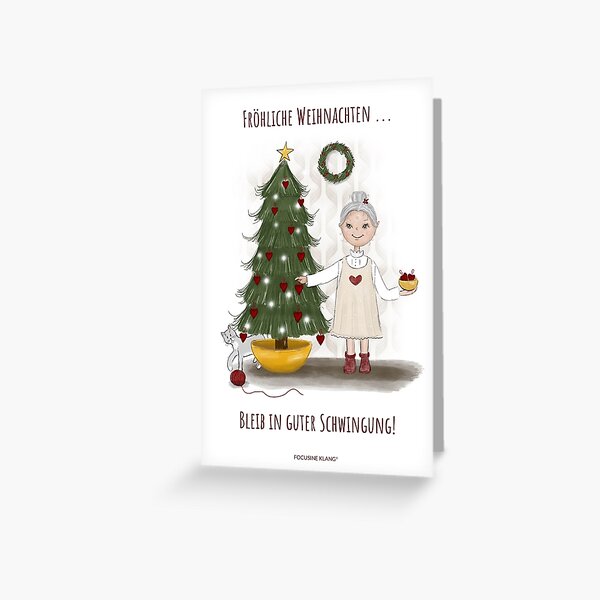 Klangzeit ist Seelenzeit - Klangschale (Weihnachten) Grußkarte
