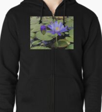 "Water Lillies" Zipped Hoodie