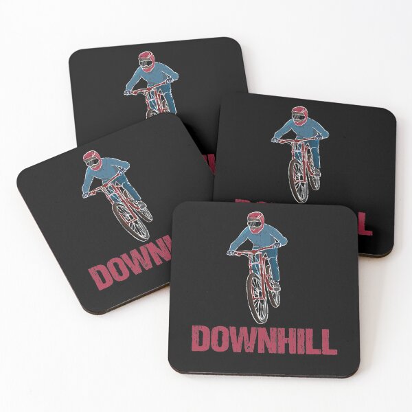 Item preview, Downhill Red Bike Stunt Vintage White designed and sold by TheInkElephant.