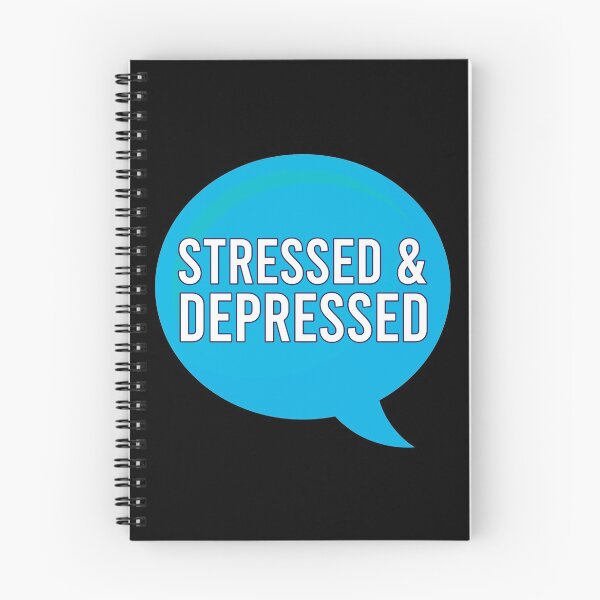 Item preview, Stressed and Depressed, Blue Bubble speech designed and sold by stickmeok.