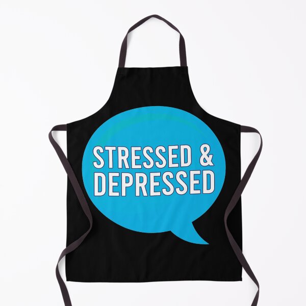 Item preview, Stressed and Depressed, Blue Bubble speech designed and sold by stickmeok.