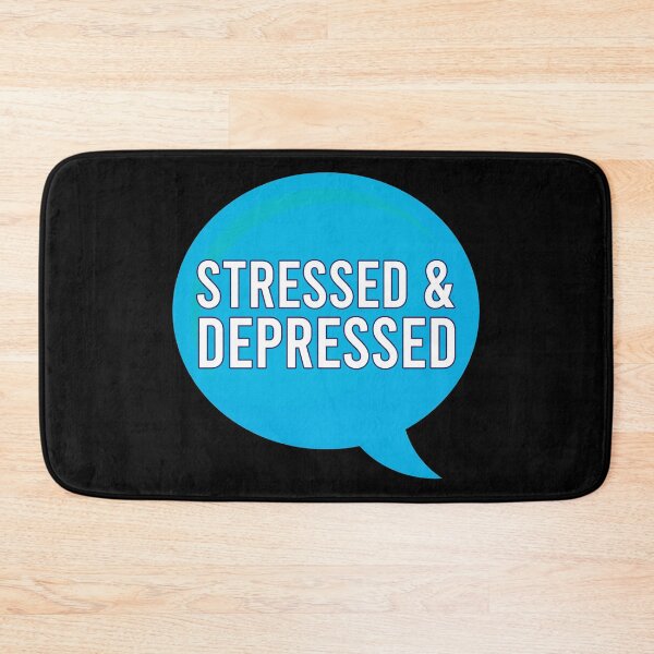 Item preview, Stressed and Depressed, Blue Bubble speech designed and sold by stickmeok.