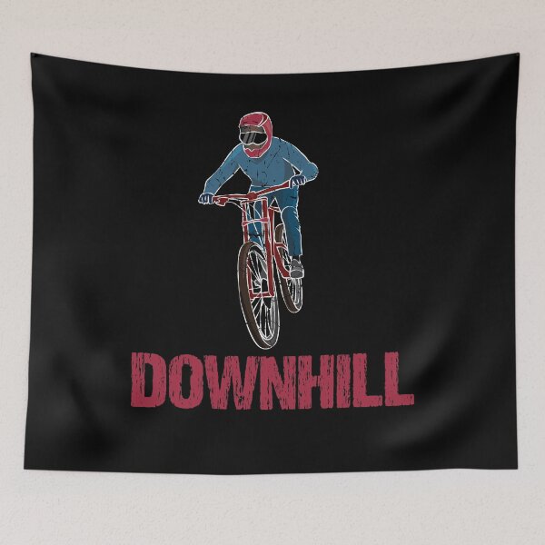 Item preview, Downhill Red Bike Stunt Vintage White designed and sold by TheInkElephant.