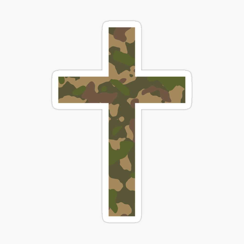 Christian Cross In A Classic Camo Design Poster for Sale by nocap82
