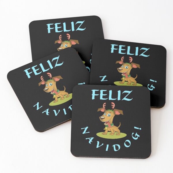 Item preview,  Feliz Navidog, Feliz Navidad Dog Greetings, Christmas Dog Greeting, Dog Reindeer designed and sold by efenem.