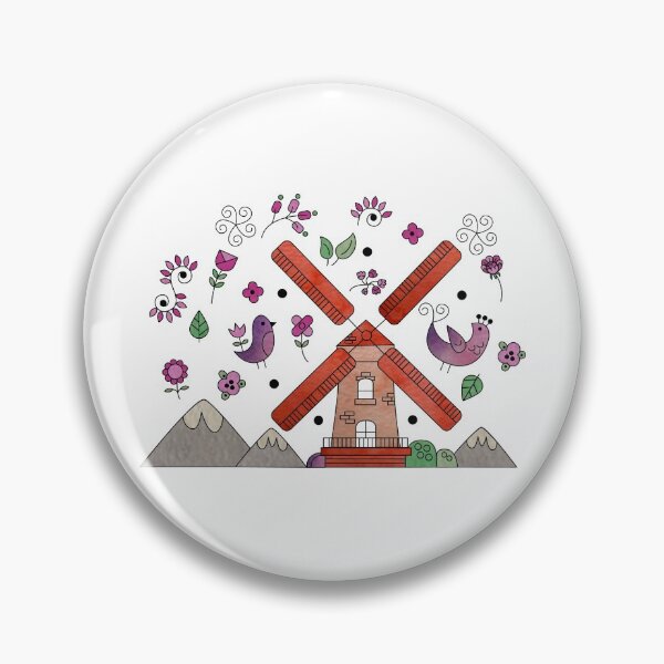 Item preview, Scandinavian Folklore Windmill designed and sold by LotusArtStudio.