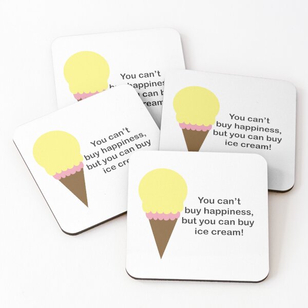 Item preview, You Can't Buy Happiness (Ice Cream) designed and sold by ValeriesGallery.