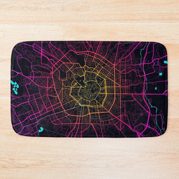Item preview, Milan City Map of Italy - Neon designed and sold by deMAP.