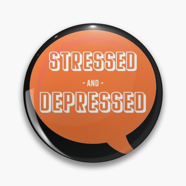 Item preview, Stressed Depressed, Bubble speech designed and sold by stickmeok.