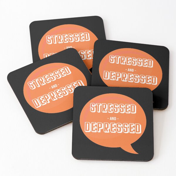 Item preview, Stressed Depressed, Bubble speech designed and sold by stickmeok.