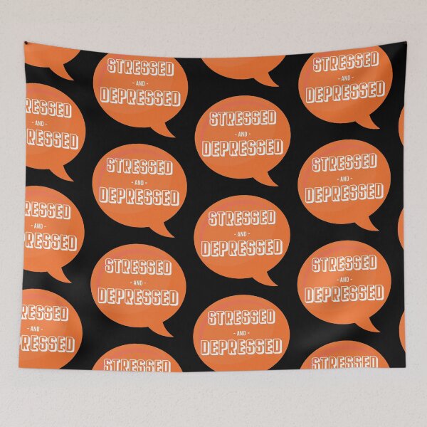 Item preview, Stressed Depressed, Bubble speech designed and sold by stickmeok.