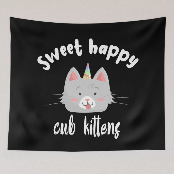 Item preview, Unicorn sweet happy cub kittens designed and sold by Bouchfashions.