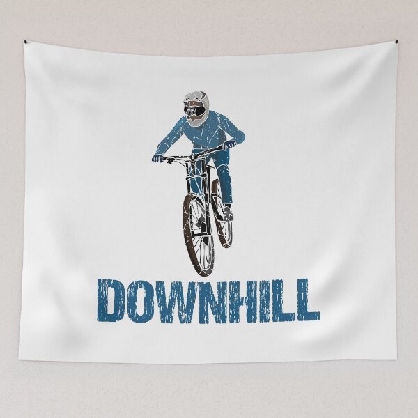 Item preview, Downhill Bike Stunt Vintage Blue  designed and sold by TheInkElephant.