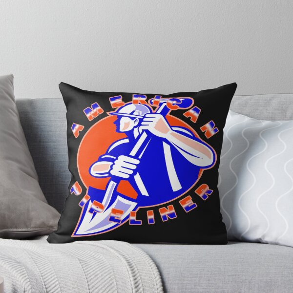 Item preview, American Pipeliner Pipe Liner Worker Design w/Red, White & Blue Lettering designed and sold by Mindsofcreation.