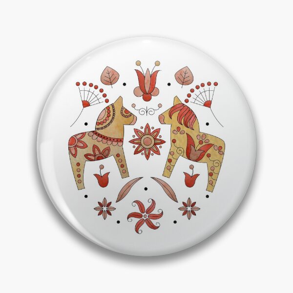 Item preview, Scandinavian Folklore Dala Horses designed and sold by LotusArtStudio.