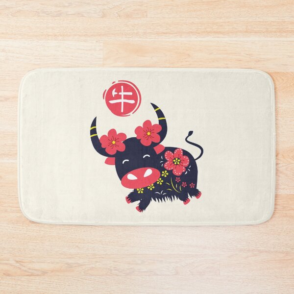 Item preview, Happy Chinese New Year of the Cute Ox 2021 designed and sold by Lulupainting.
