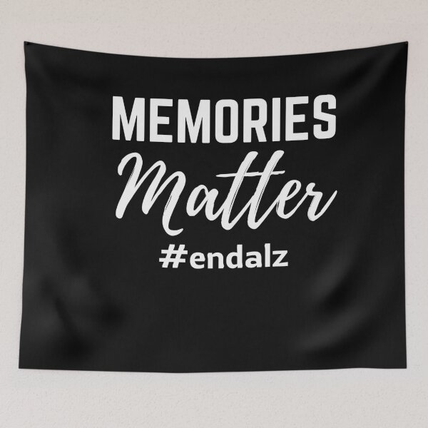 Artikelvorschau, Erinnerungen sind wichtig, Demenzbewusstsein, Alzheimer-Krankheit, # endalz, Awareness Top, Support-Oma, Pflege für ältere Menschen, Grafik, Taschen, Laptop-Skins, Scraf, Handyhüllen, Gesichtsmasken entworfen und verkauft von kenganalashish.