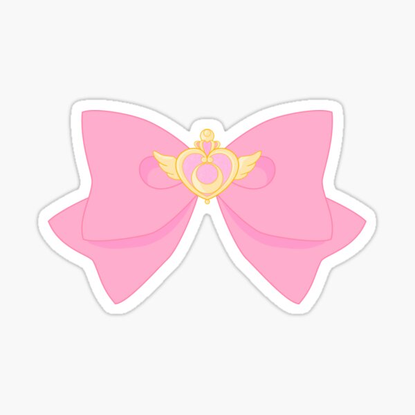 Pastel Sailor Moon Crisis Heart and Bow Sticker