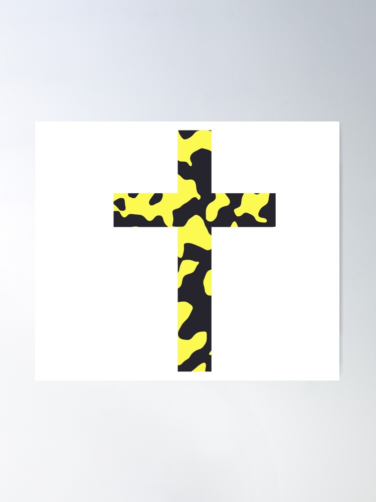 Christian Cross In A Classic Camo Design Sticker for Sale by nocap82