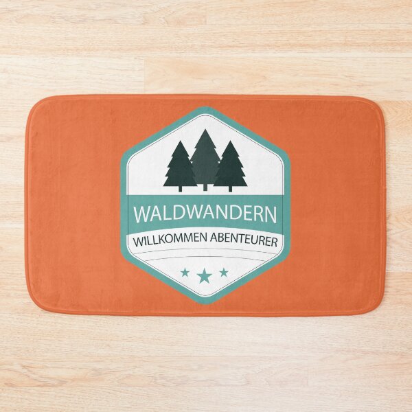 Item preview, Forest hiking | Welcome adventurer | German hiking | Black hiking t-shirt designed and sold by Ainbowz-Artwork.