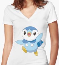 Piplup Women's Fitted V-Neck T-Shirt