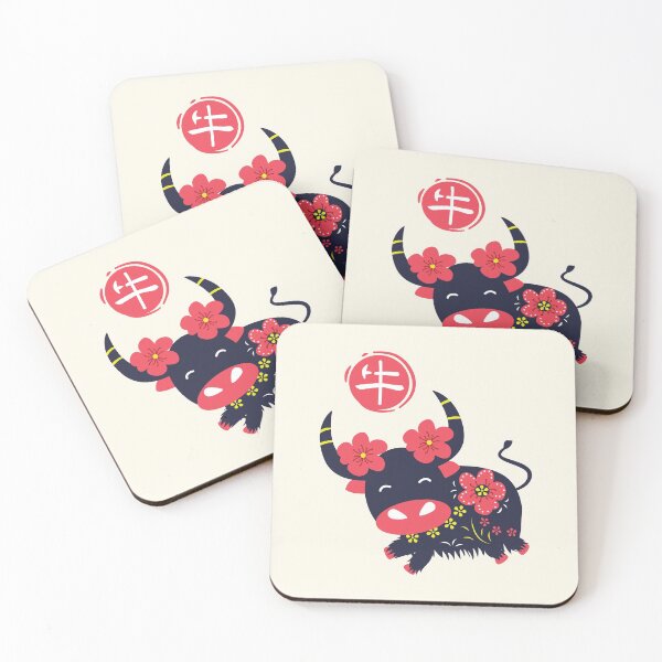 Item preview, Happy Chinese New Year of the Cute Ox 2021 designed and sold by Lulupainting.