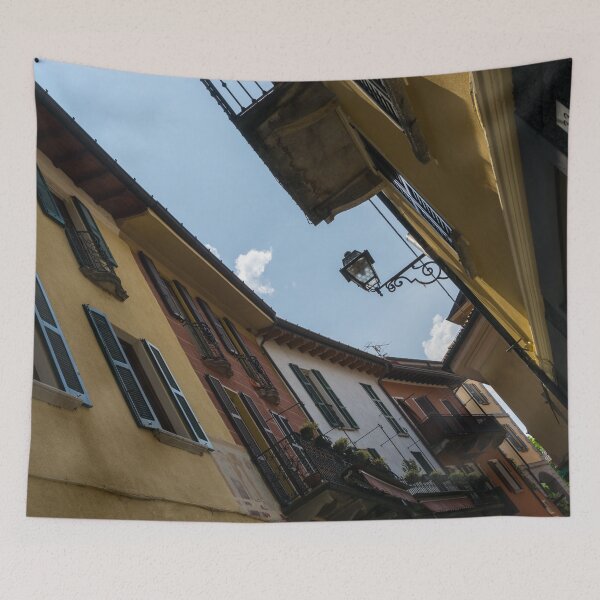 Item preview, Charming Bellagio Lake Como Italy - Tiny Shopping Street with Cool Balconies designed and sold by Georgia Mizuleva.