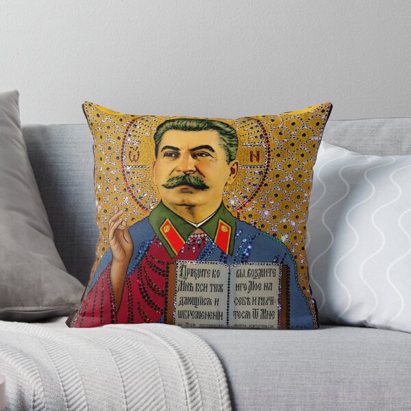 Stalin like GOD Throw Pillow