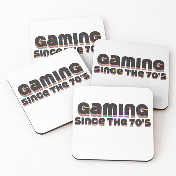 Item preview, Gaming Since the 70's - Funky Retro Headline Text with Multicolored Dropshadow (Black) designed and sold by JamiDesigns.