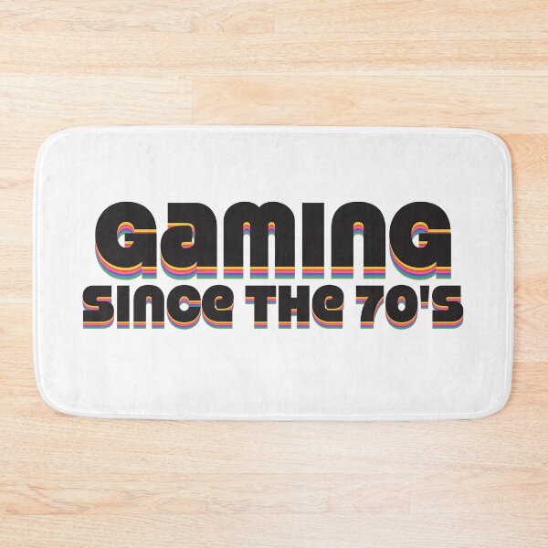 Item preview, Gaming Since the 70's - Funky Retro Headline Text with Multicolored Dropshadow (Black) designed and sold by JamiDesigns.