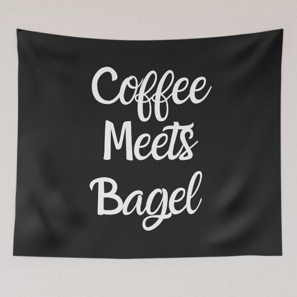 Item preview, Coffee Meets Bagel White Cursive Text designed and sold by CheraeLynn.
