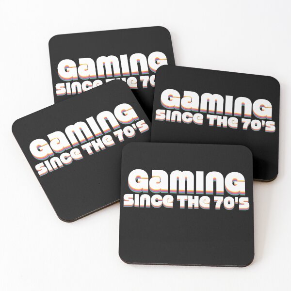 Item preview, Gaming Since the 70's - Funky Retro Headline Text with Multicolored Dropshadow (White) designed and sold by JamiDesigns.