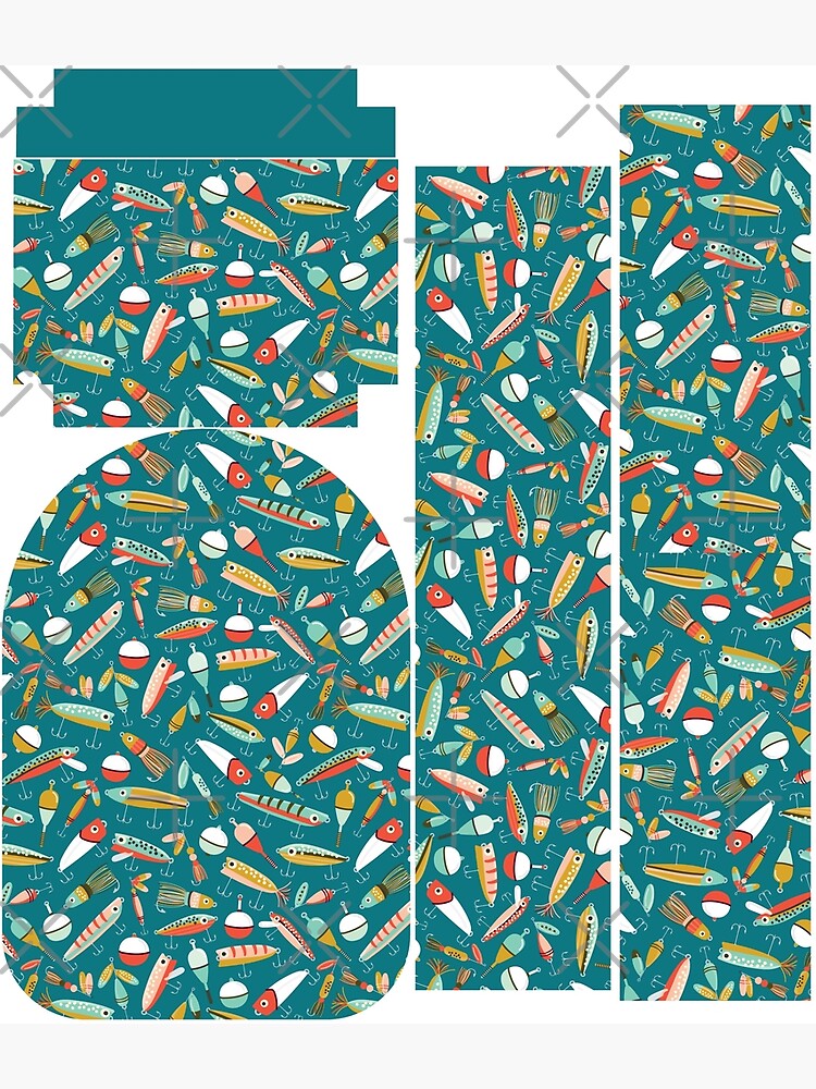 Fishing Lures Blue by allisonrdesign
