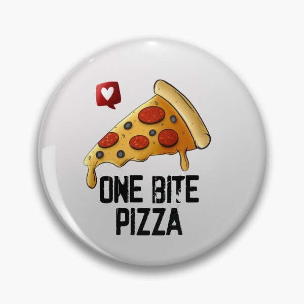 Item preview, One Bite Pizza Funny Sticker Designs designed and sold by Paper Hearteu.