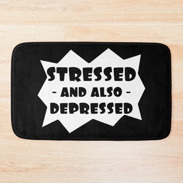Item preview, Stressed Depressed, Bubble speech designed and sold by stickmeok.