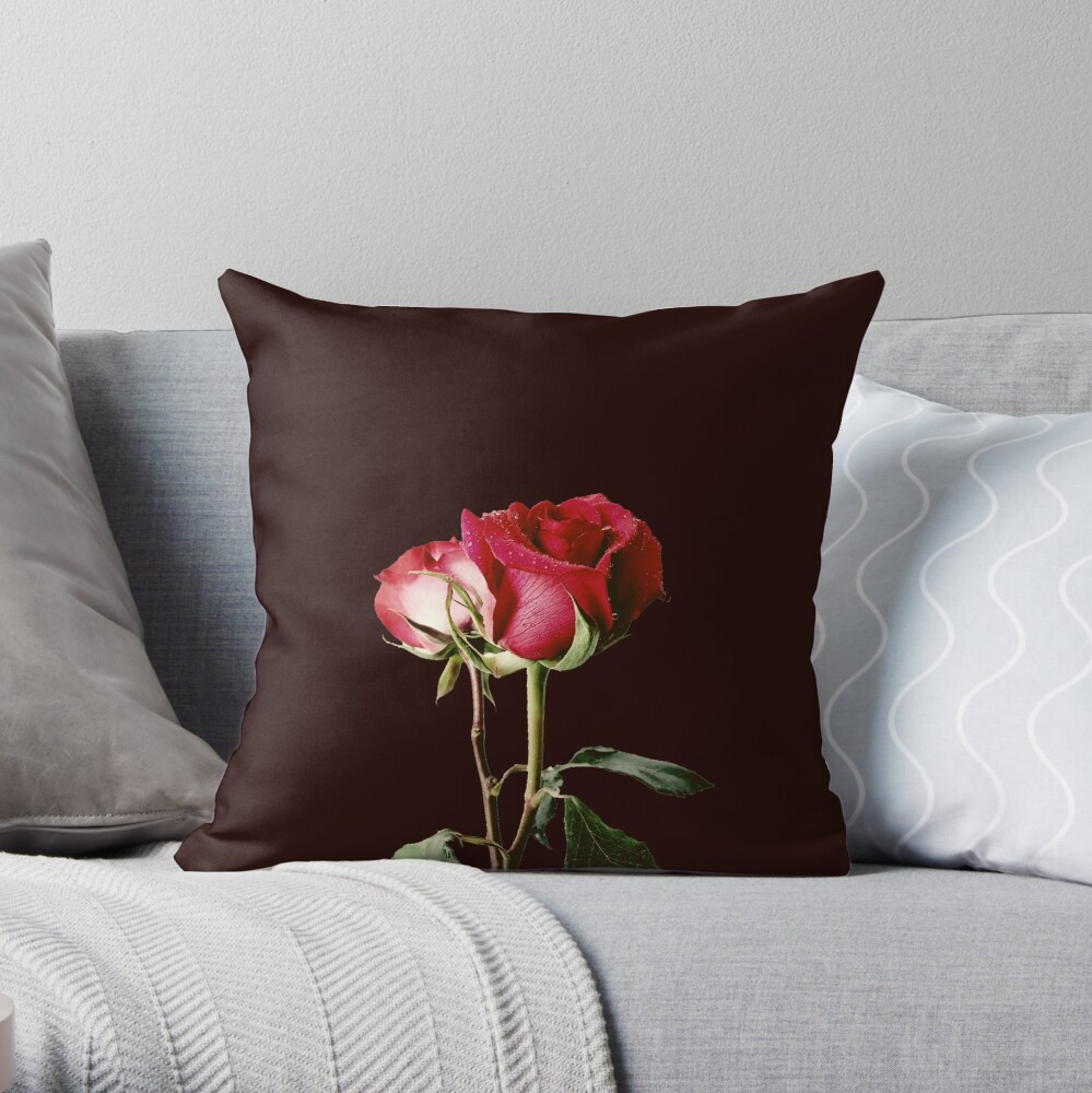 Wrongdoing Magazine Real Rose Collection Throw Pillow