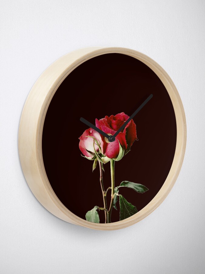 Alternate view of Wrongdoing Magazine Real Rose Collection Clock