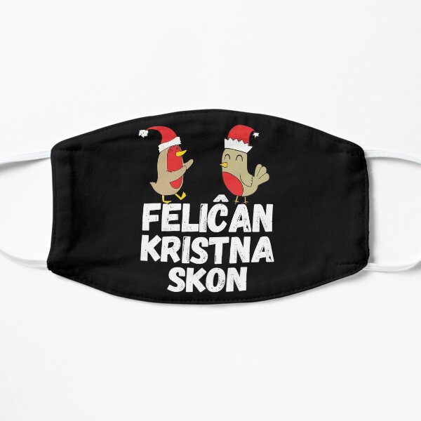 merry christmas in Esperanto Feliĉan Kristnaskon Flat Mask