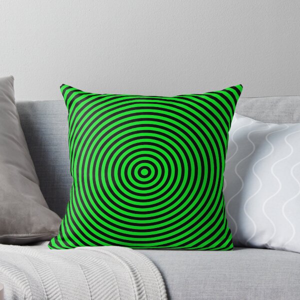 Item preview, Concentric Circles in Black and Neon Green designed and sold by hobrath.