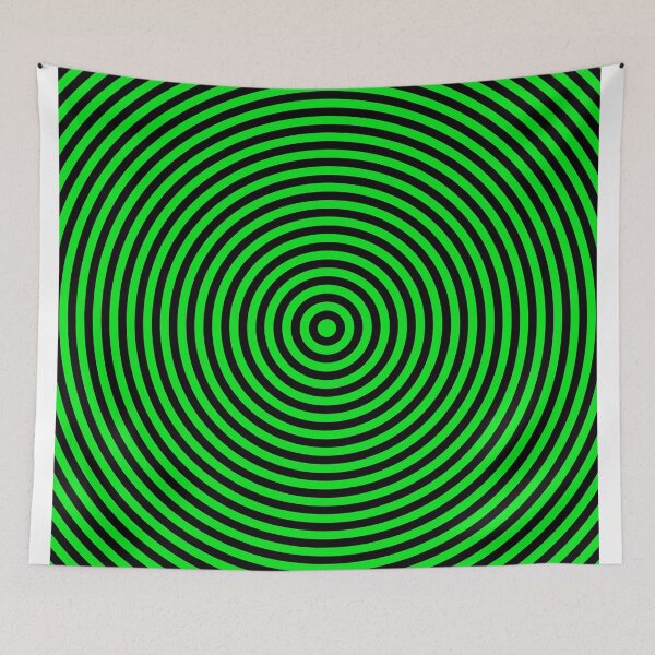 Item preview, Concentric Circles in Black and Neon Green designed and sold by hobrath.