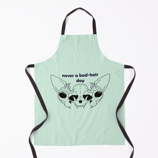 Item preview, Illuminating Yellow - Never a bad hair day - Hairless Sphynx Cat Skull Split in Two - Funny Animal Quote - Line Drawing Wrinkly Kitty - Blush Pink - Gold Rose designed and sold by AnanasArt.