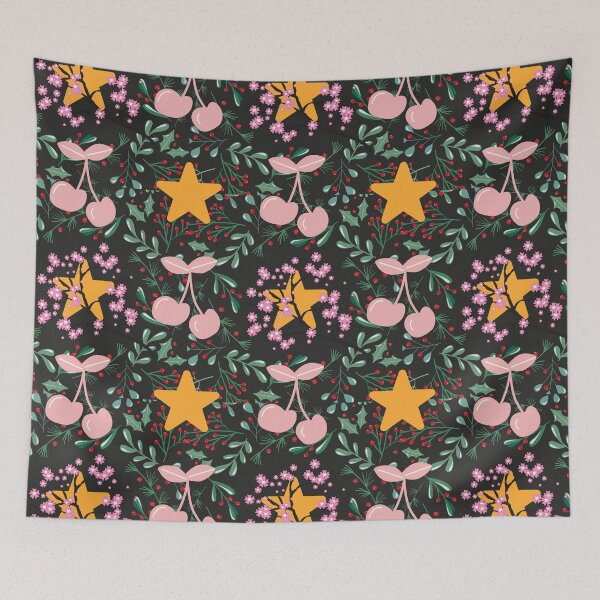 Item preview, Vintage Cherry Pattern Retro Collection designed and sold by Design-Maniya.