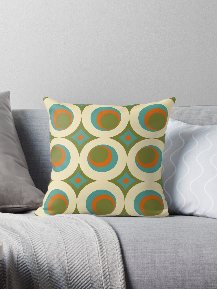 Aqua and hotsell orange throw pillows